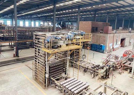 Автоматическая производственная линия для изготовления глиняных полых блоков с туннельной сушилкой и большой мощностью 800 тонн в день