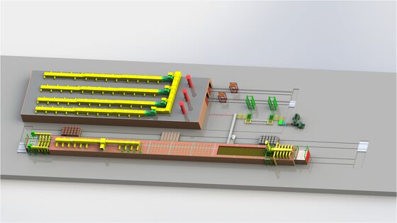 От 100 до 1200 тонн/день полностью автоматическая линия по производству глиняного кирпича с туннельным сушилкой и туннельной печью для производства глиняного кирпича