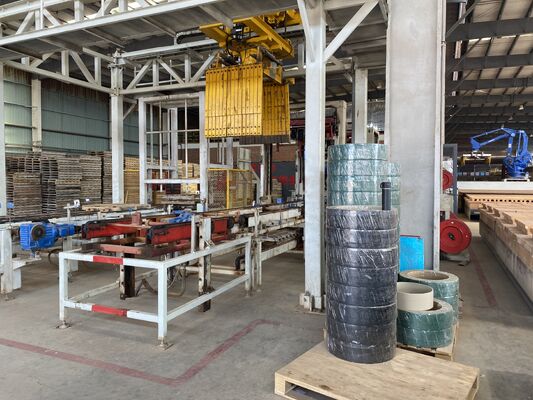 Автоматическая система выгрузки и упаковки обожженного кирпича в линии производства глиняного кирпича с туннельной сушилкой, туннельной печью